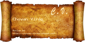 Chovan Virág névjegykártya