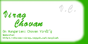 virag chovan business card